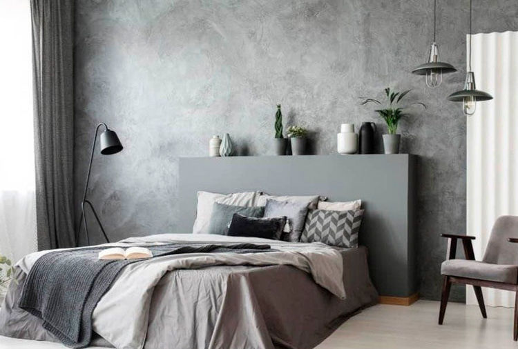 Color gris perla para el dormitorio